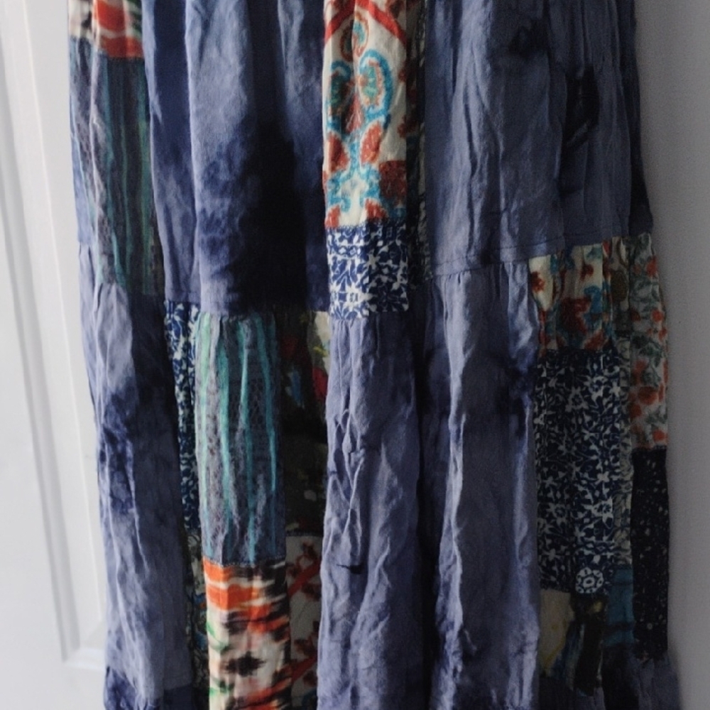 B2g1 John Mark Multicolor Patchwork Maxi Skirt - image 3